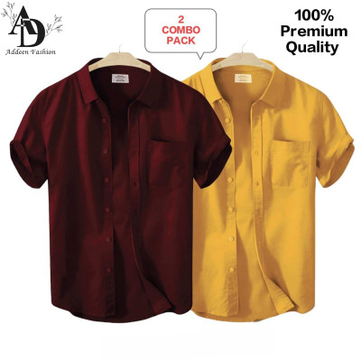 Premium short sleeve Shirt 2 piece combo For Men