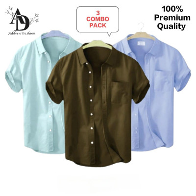 Premium short sleeve Shirt 3 pis combo For Men